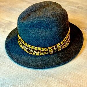 San Diego Hat Gray Fedora with Decorative Western Band